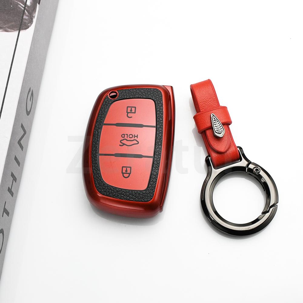 Leather Tpu Shell Bag Keyless Car Key Case Cover For Hyundai Santa Fe Rena Tucson Sonata Elantra Creta Ix35 Ix45 I10 I30 I40