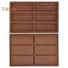 Molde de Chocolate de 6 cavidades, molde de barra de caramelo de silicona con forma Rectangular, molde antiadherente para gofres, tarta de queso, pudín, pastel, postre