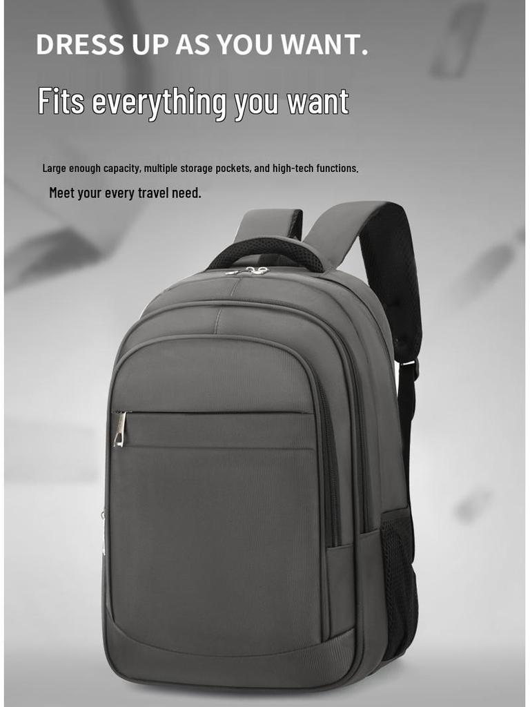 Seyahat, İş ve Okul İçin Üst Düzey Su İtici Çok Bölmeli Sırt Çantası