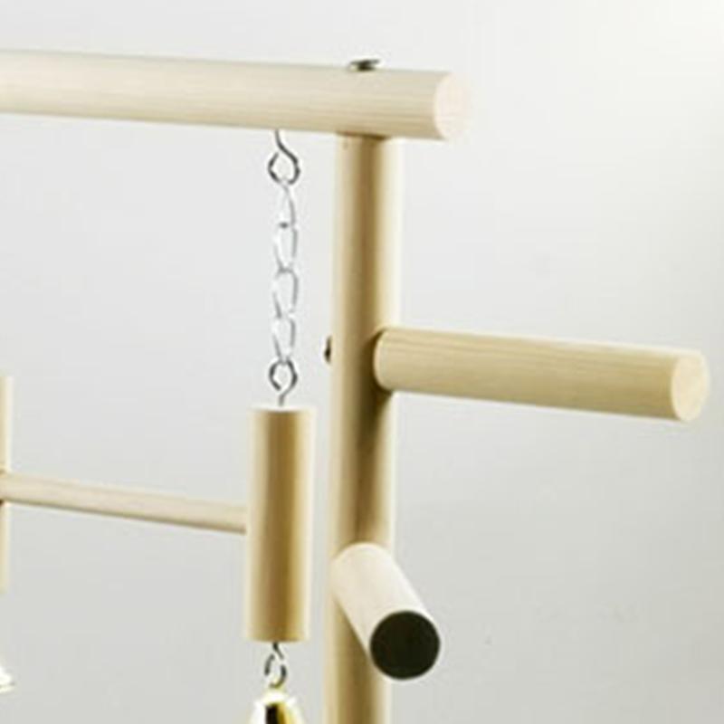 Parrot Playstand Safe Eco Friendly Double Layer Wooden Bird Playground for Cockatiel