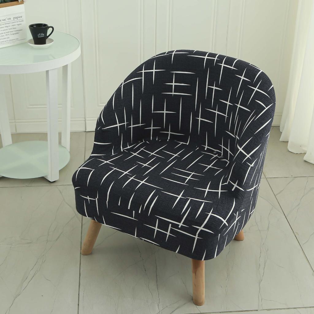 Curved Chair Cover Elastic Household Small Sofa Cover Modern Style Dustproof Curved Chair Cover