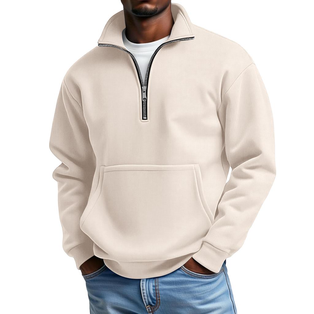 Men's  Leisure  Gao Ling  Waverg  Zipper  Long  Sleeves  Hoodie