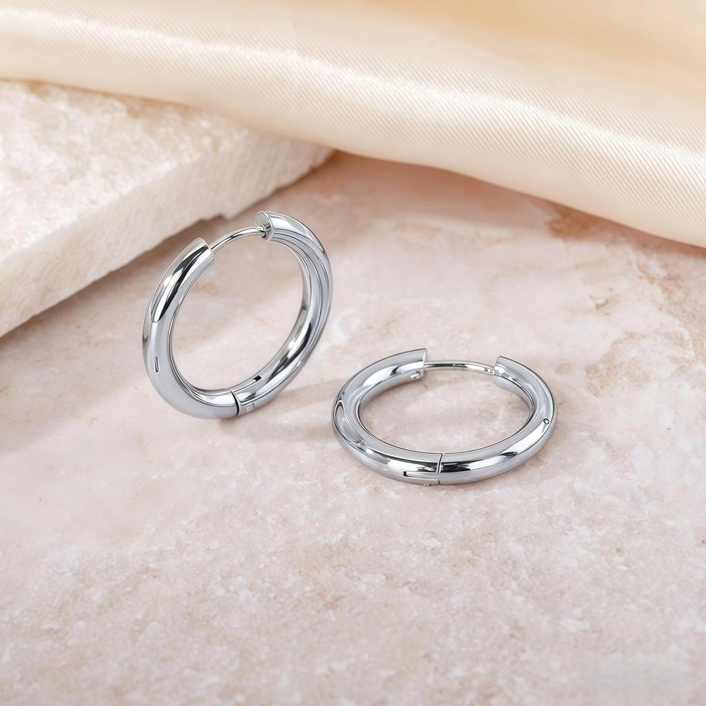 Luxurious Non-Fading European & American Style Hoop Earrings