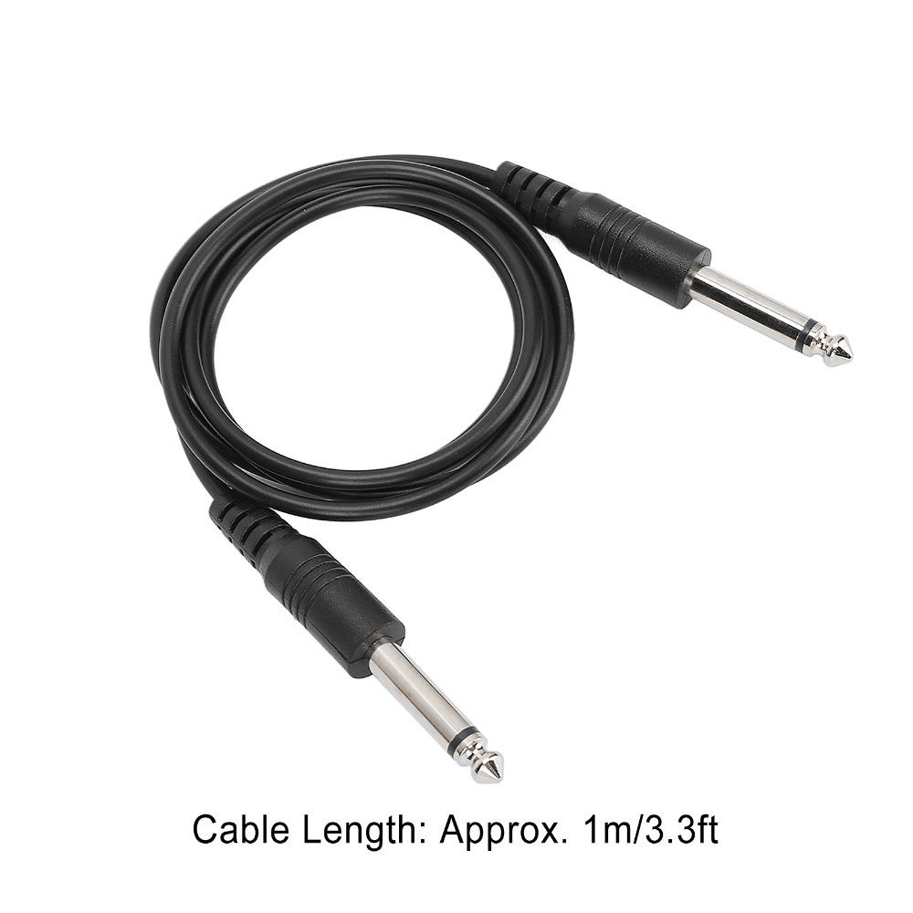 2PCS 3.3ft 6.35mm To 6.35mm Single-channel 1/4in Straight To Straight Guitar Cord  Audio Mixer