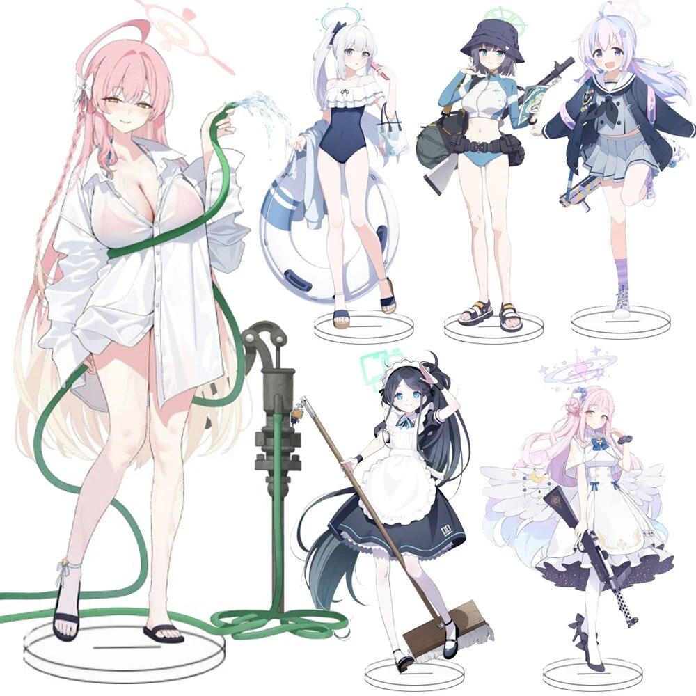 

Аниме-фигурка, синий архив, акриловая подставка, модель Misono Mika Shirasu Azusa Yutori Natsu, модель для косплея, пластина, брелок для ключей, декор для стола, подарок