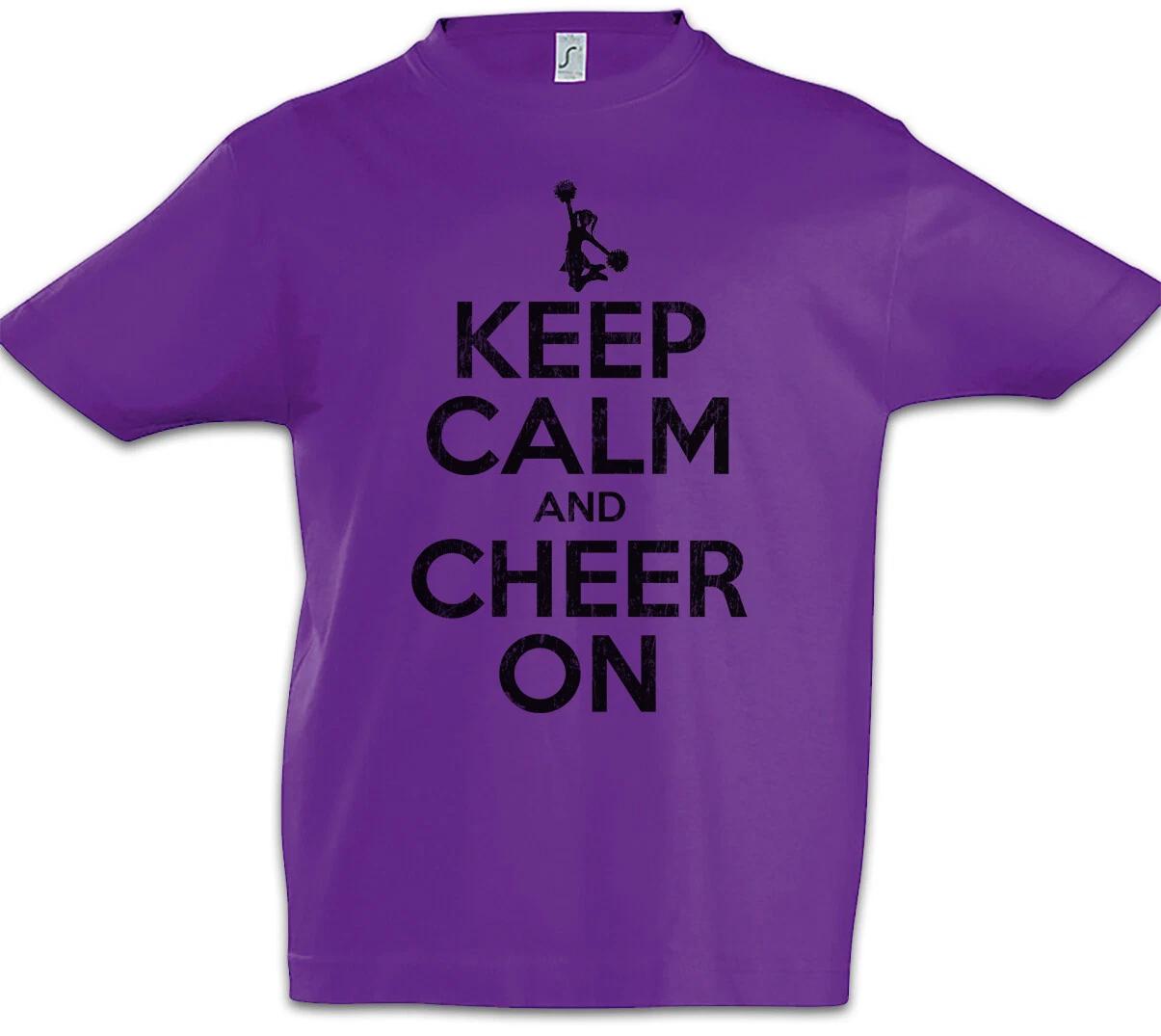 Keep Calm And Cheer On Kids Boys kids boys T-Shirt Fun Cheerleader Cheerleading 110