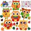 Cute Felt Animal Ornaments Diy Hedgehog Leaves Autumn Craft Kit Autumn Handmadethanksgiving Decorations Used For Party