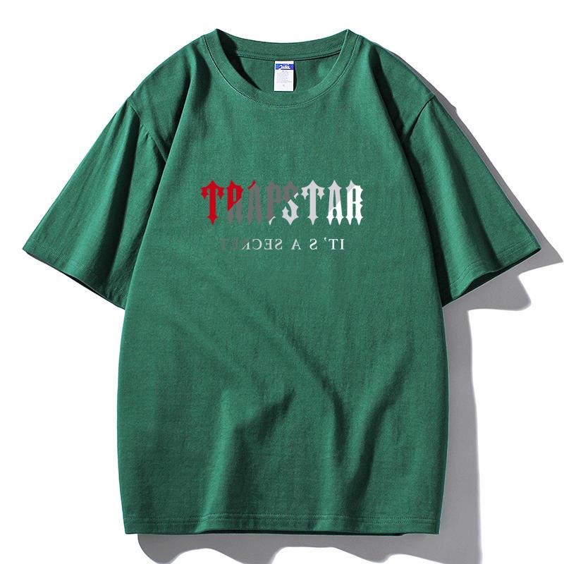 

Gradient Gothic Letter Print T-Shirt It s A Secret Streetwear Unisex Oversized Tee XXL темно-зелений колір
