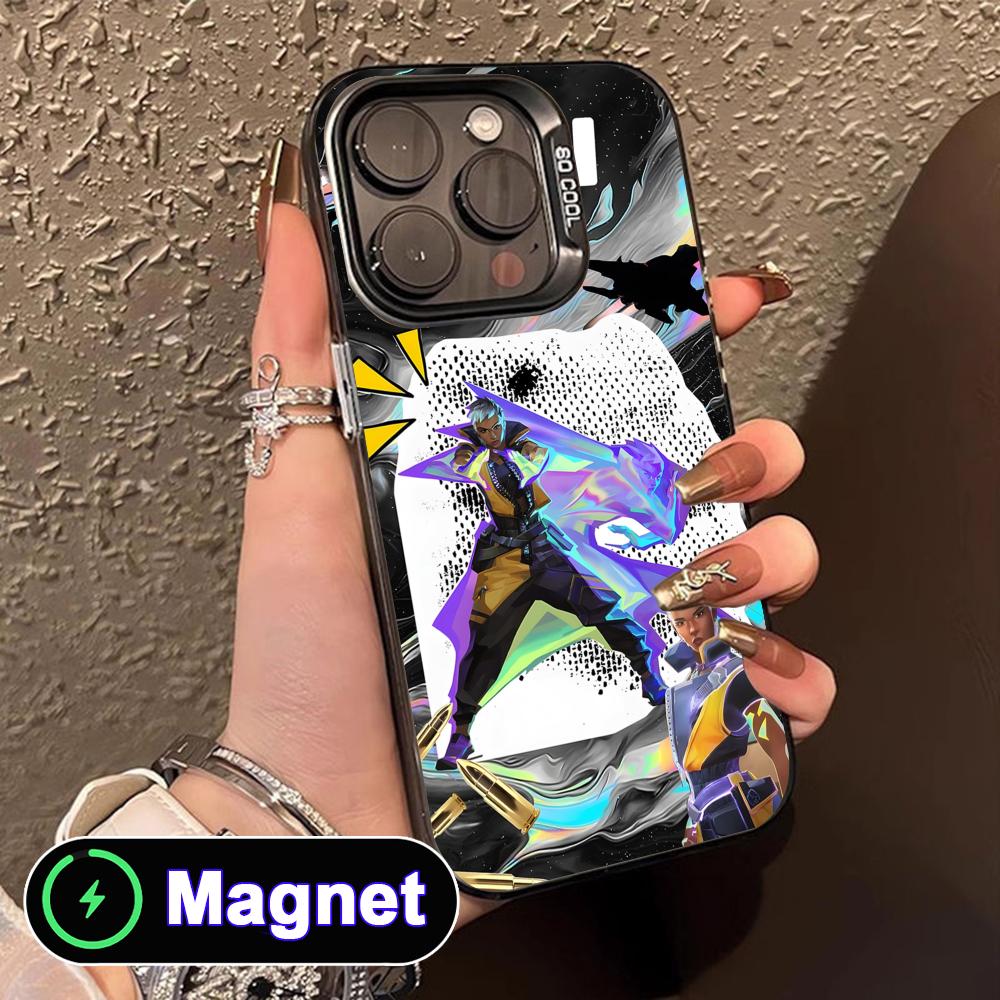 Valo Waylay Phone Case for iPhone 17 16 15 14 13 12 11 Air Pro Max Plus Colorful Silver MagSafe Cover