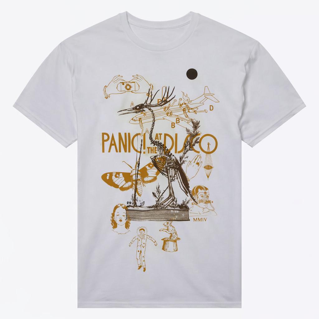 New!! Panic at the Disco Bird Skeleton T-shirt All Size XXXXL