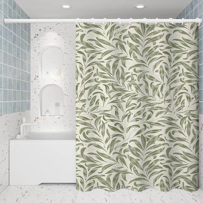 

Богемный стиль Занавеска для душа Занавеска для ванной с крючками Защита от плесени Перегородочные шторы Водонепроницаемая занавеска для душа Шторка для ванной W90xH180cm