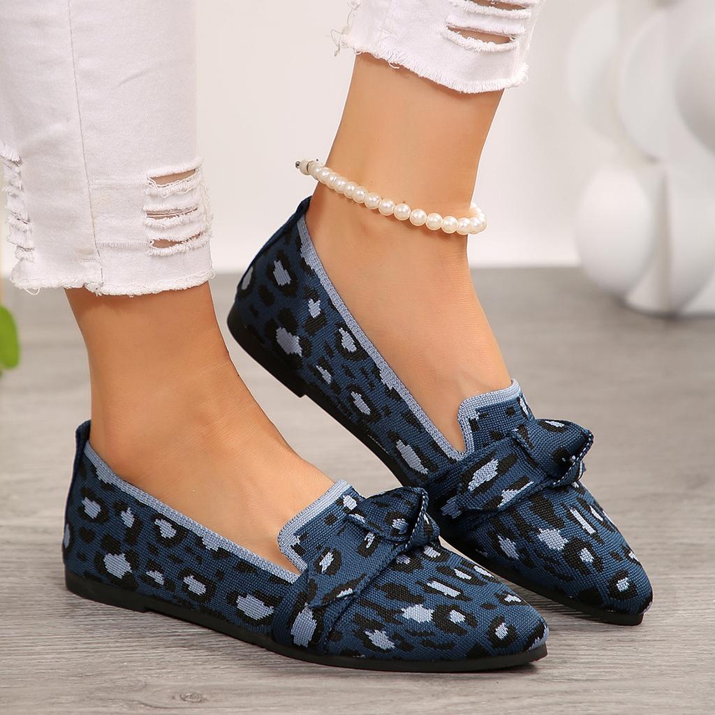 Foreign trade thin large size pointed flying woven single shoes women's spring and autumn flat bottom one pedal women's shoes casual Doudou shoes spot
