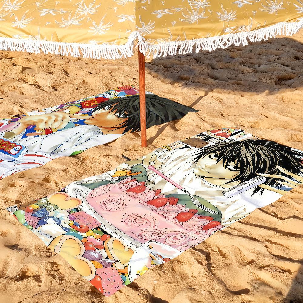 Anime Death Note L Towel Quick Drying Beach Towels Are Suitable For Swimming Pools Camping Yoga And The Gym