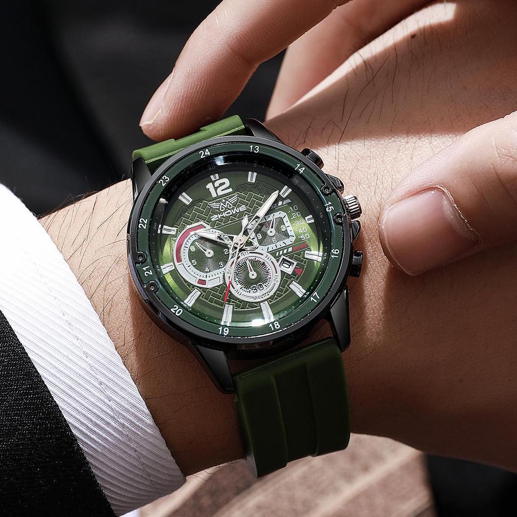 Neue Unisex Mode-Quarzuhr mit Silikonarmband & Kalender