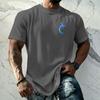 Men's Vintage Texture Printed Short Sleeve T Shirt Loose Fit Casual Summer Daily Wear Top Lightweight Breathable Fabric