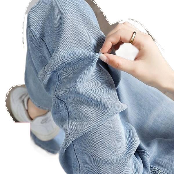 Women's 2026 Tencel Denim Wide-Leg Jeans - Summer Ice Silk, Extended for Tall Heights (175cm)