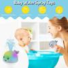 Non-Toxic Baby Light Up Bath Toys Whale Automatic Sprinkler Bathtub Toys Pool Bathroom Shower Bath Toys For Toddlers Infant Kids Children Gift
