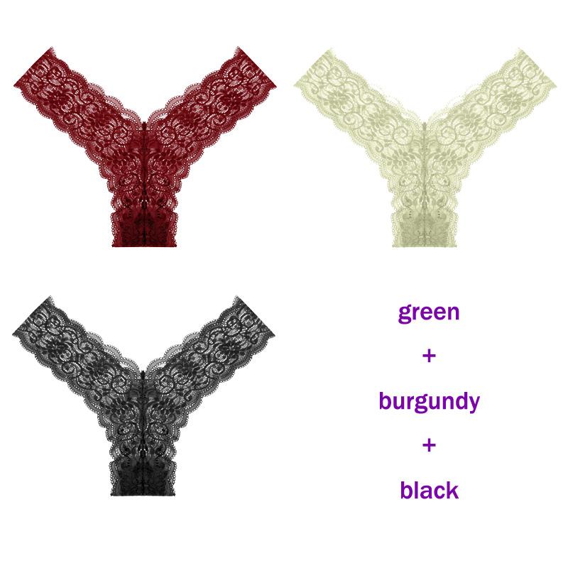 CINOON 3 Teile/los frauen höschen Transparent Low-Taille Unterhose Aushöhlen Tanga Weibliche Nahtlose G-String Sexy Unterwäsche Spitze Dessous panty