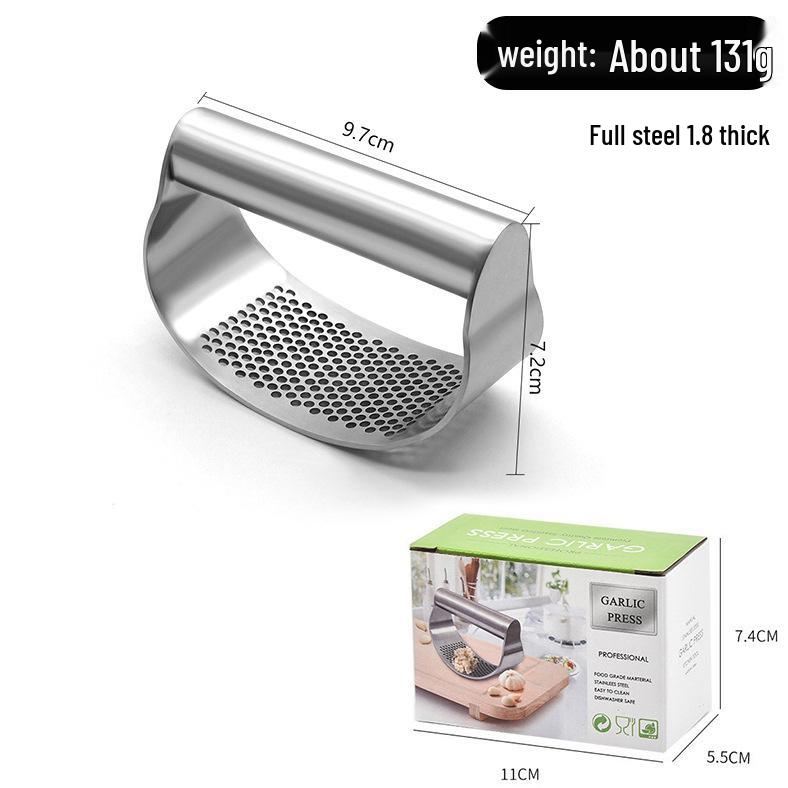 Stainless Steel Ring-Shaped Handheld Garlic & Ginger Press