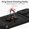For Xiaomi Redmi 10C/Xiaomi Poco C40 Armor Phone Case Camera Lens Protection Metal Ring Stand Shockproof Case