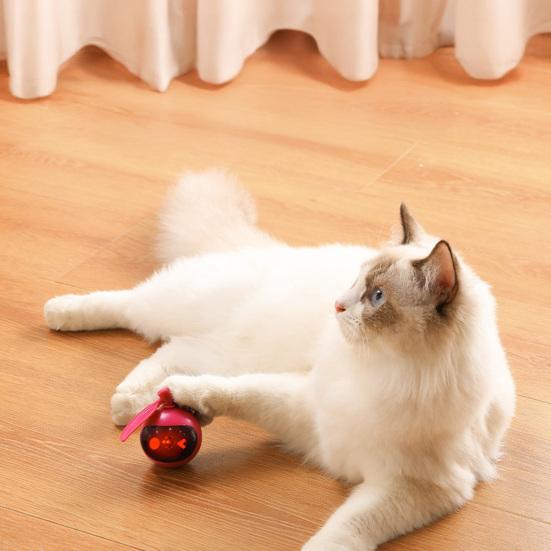 Automatisches Bewegungsball Katzenspielzeug Interaktiver intelligenter selbstrollender Ball mit Zwitschergeräusch für Katzen und Hunde zum Spielen im Haus