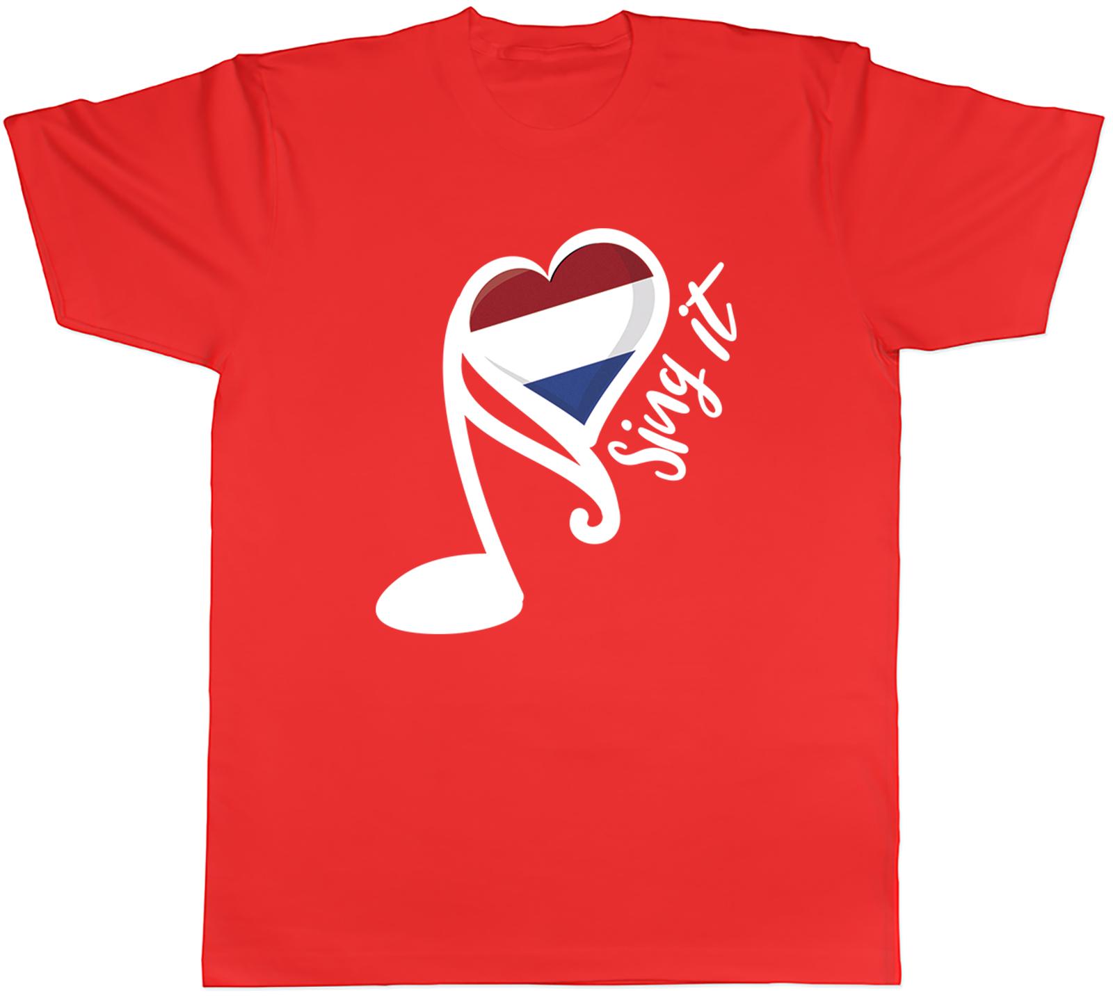 Netherlands Song Contest Unisexs TShirt Music Singing Unisex Tee Gift S