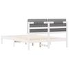 Bed Frame with Padded Headboard Light Grey 120 x 190 cm