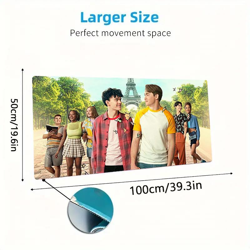 Heartstopper Large Size Mouse Pad Large Gaming Table Cushion Non-slip Laptop Tablet Big Mousepad XXL Mat Mini PC Playmat With Lock edge