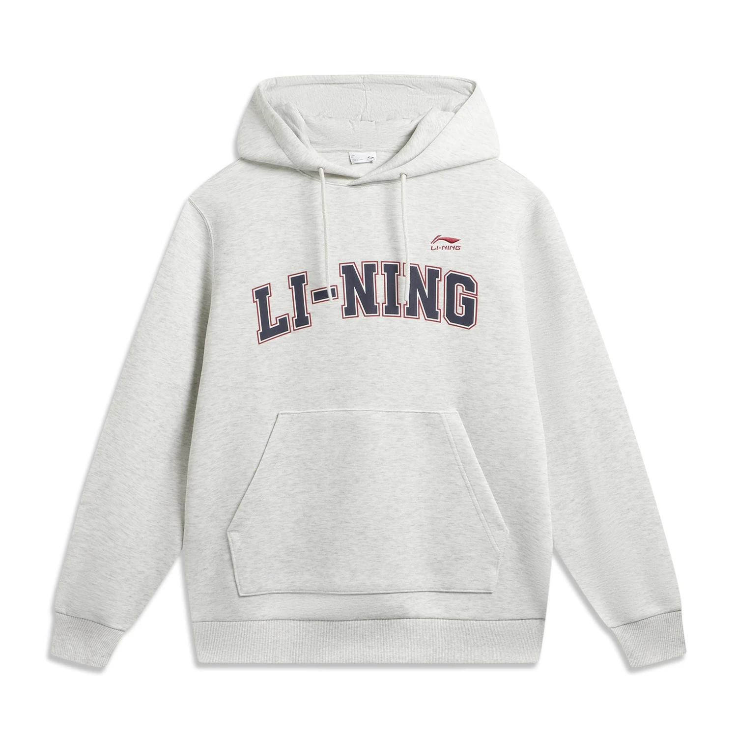 Li Ning Спортивная серия Lifestyle Худи Универсальное Свободное Повседневное Простое Толстовка Мужская sweatshirt AWDW599-1 M