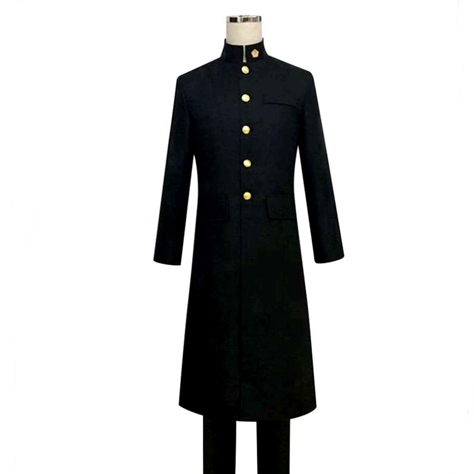 

Gakuran Cosplay Long School Uniform Cosplay Costume Disguise Halloween Costume 3 Sizes Comes with 2 Balloons [SCGEHA] (XL) чёрный