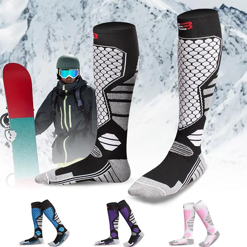 Neue Winter warme Skisocken Anti-Rutsch Verdickt Kompression Snowboard Socken Thermisch Feuchtigkeitsableitend Kniehoch Socken 2026