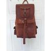 Genuine Rucksack Laptop Gym Bag Goat Leather Large Men's Vintage Backpack Travel