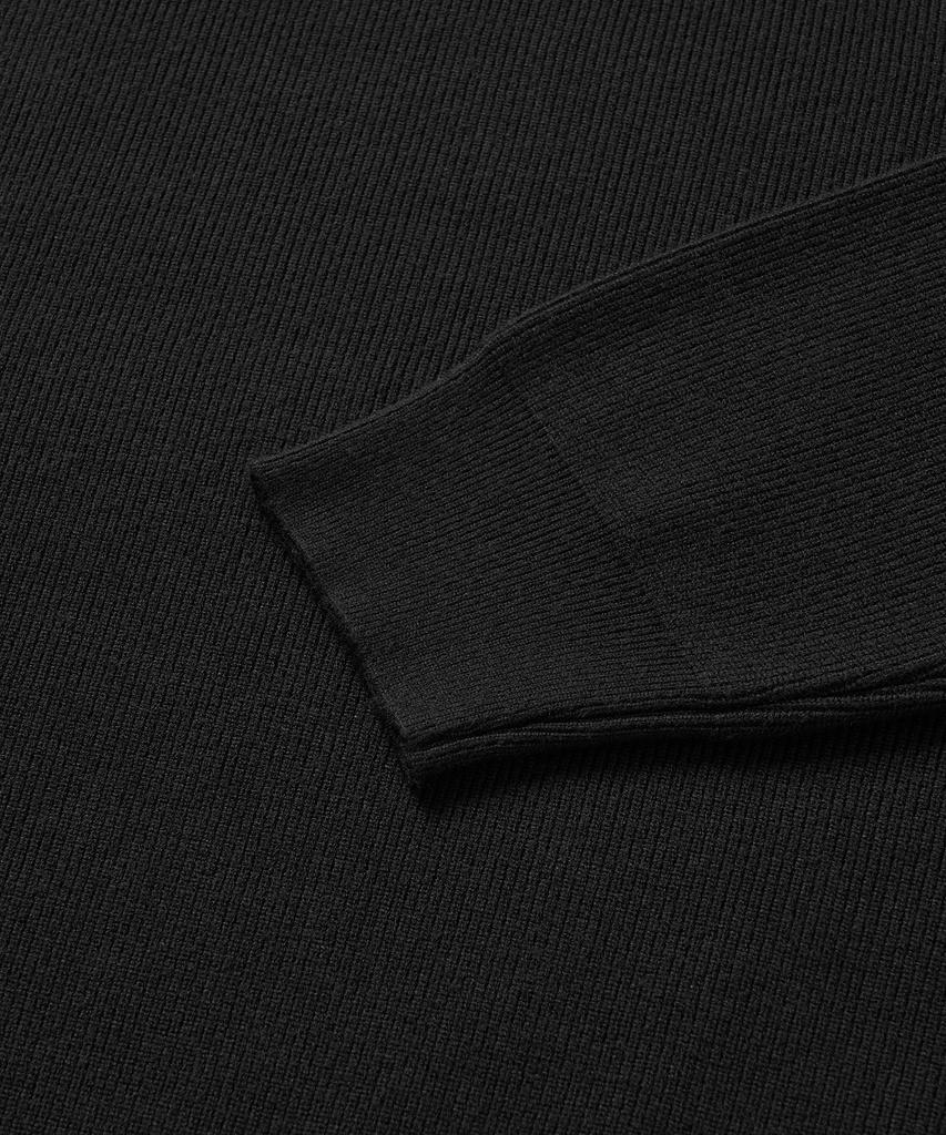 CUZNELLO Soft Saddle Crewneck Knit_Black