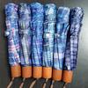 Water-repellent classic folding reinforcement enlarged men's polyester lattice umbrella advertising three-fold umbrella