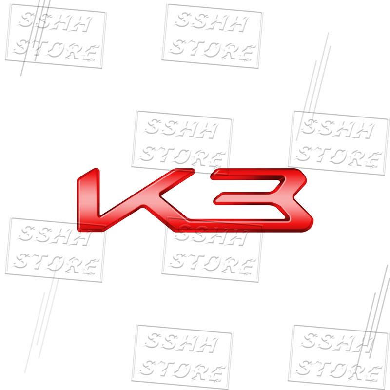 Creative Car 3D Metal K3 K5 K8 Logo Emblem Fender Rear Trunk Door Bumper Sticker For Kia Forte Ceed Cerato Rio Picanto Decor UD6