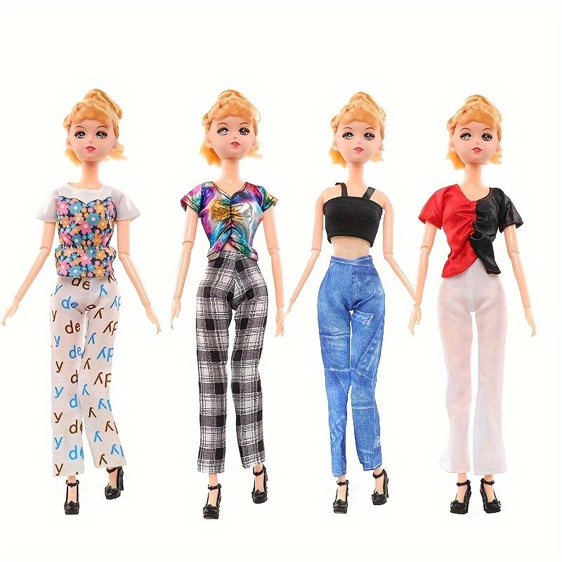 4Sets Fashion Fashionable Style Clothes designed for 11.5 In Girls Dolls 2Sets Top Plus Trousers 2Set Pretty Dresses Accessories DIY Playthings