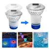Solar Adjustable Pool Chlorine Dispenser with Colorful Lights Floating Pool Chlorine Dispenser Adjustable Release Chlorinator