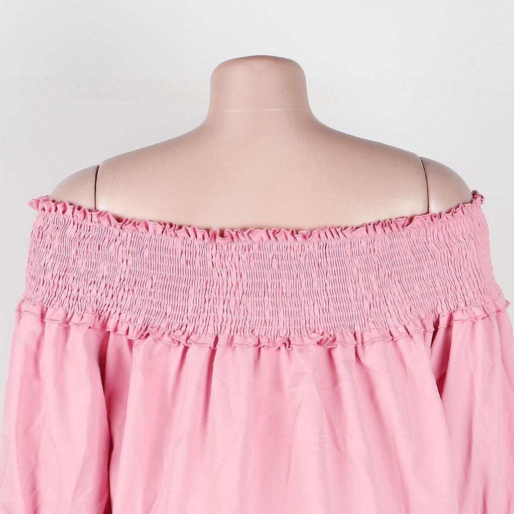 European & American Off-Shoulder Slim Fit Dress