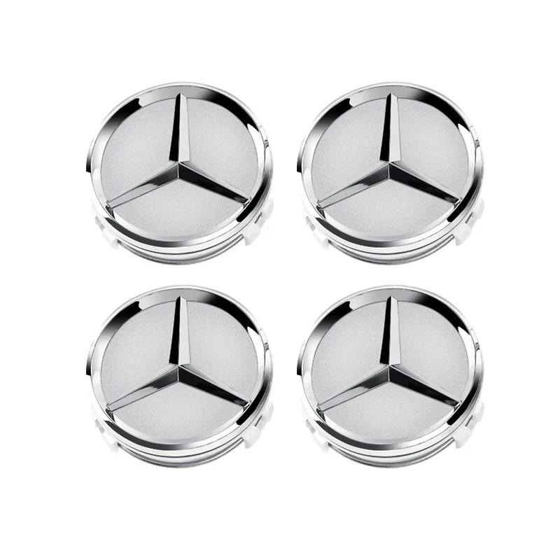 4ks 60mm Krytka náboje kola auta Znak odznak pro Mercedes Benz C180 E300 GLC W163 W166 W167 W204 W205 W212 W213 X253 W117 W176 W164