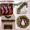 12PCS Velvet Bows Christmas Tree Bowknot Red Christmas Ribbon Bows DIY Crafts Xmas Gift Wrapping for Xmas Home Decoration