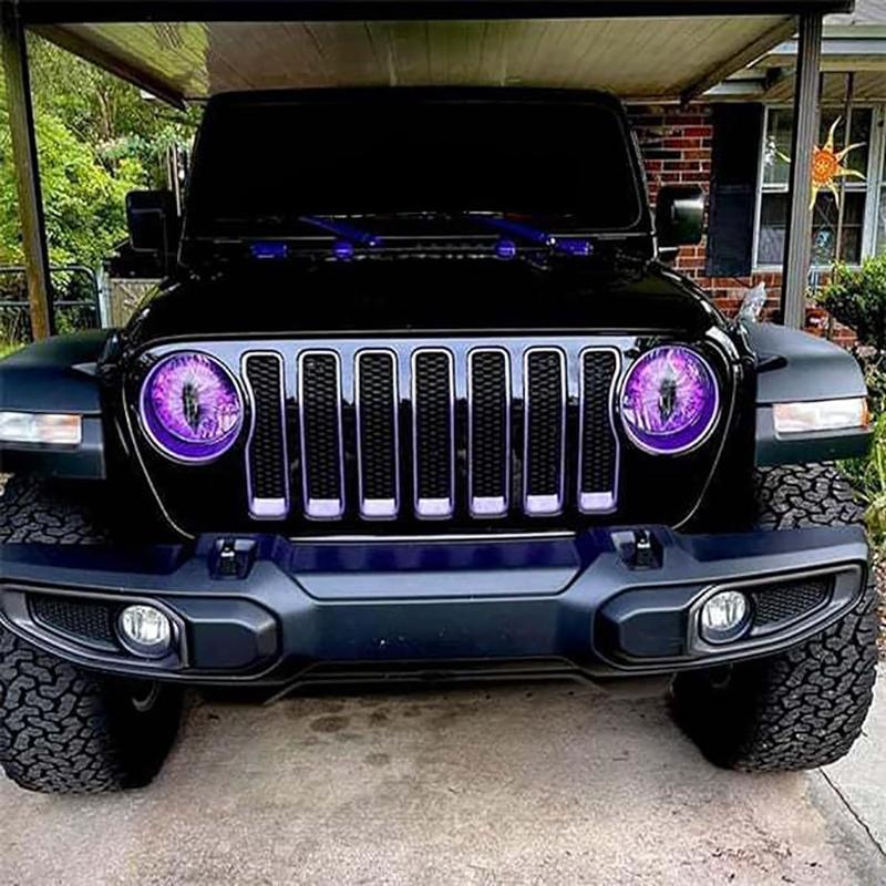 Beast Eyes Headlight Decals Animal Eye Car Headlight Stickers 3D Stereo Eyes Jeep Headlight Decal Car Window Bumper Decoration