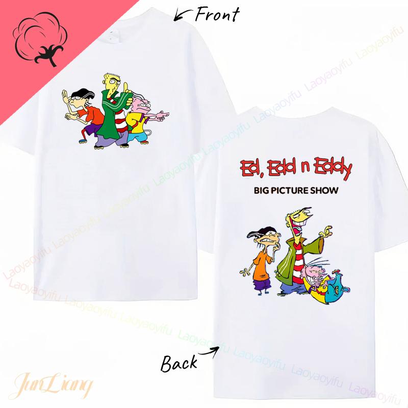 Ed Edd N Eddy Man Woman TShirt Cartoon Network TV Show Hip Hop Mens Tee Shirts Funny Tee Mens Tee Cotton Shirts