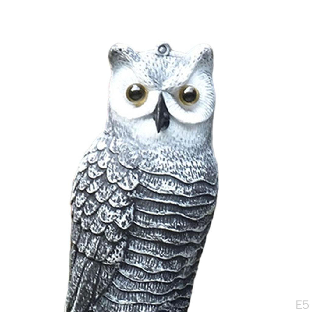 Chouette à Cornes - Faux Avec Yeux Clignotants, Détecteur De Mouvement