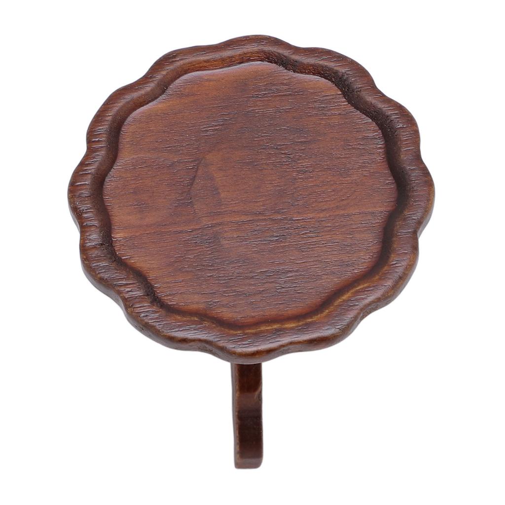 1/12 Scale Mini House Miniature Round Wooden Coffee Table Miniature Dollhouse Furniture Dining