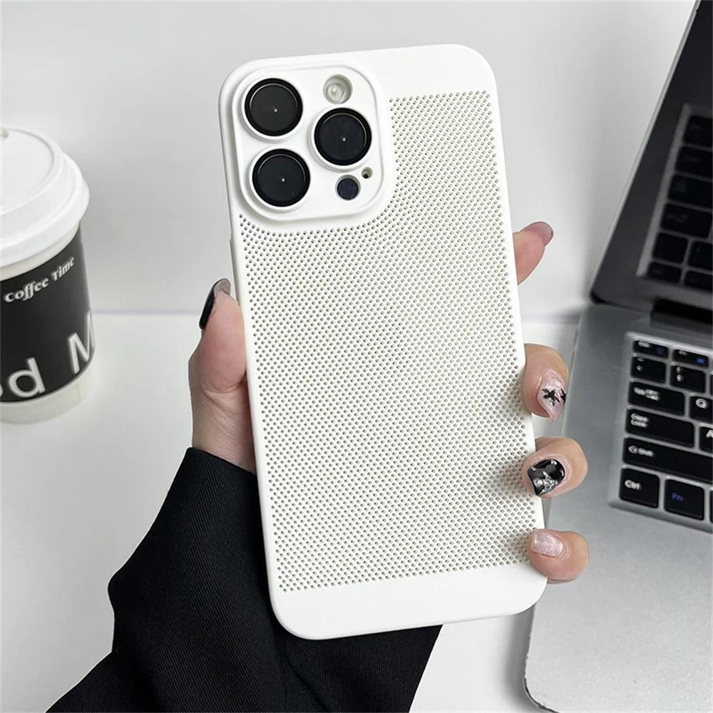 Original Cooling Matte Heat Dissipation Case For iPhone 17 16 15 14 13 12 11 Pro Max X XS Max XR 7 8 Plus 17 Air Metallic Cover