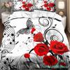 Set Copripiumino Stampato in 3D Elegante di Alta Gamma Bellezza Rosa Biancheria da Letto Copripiumino Federa Lussuosi Tessili per la Casa Set Copripiumino Floreale