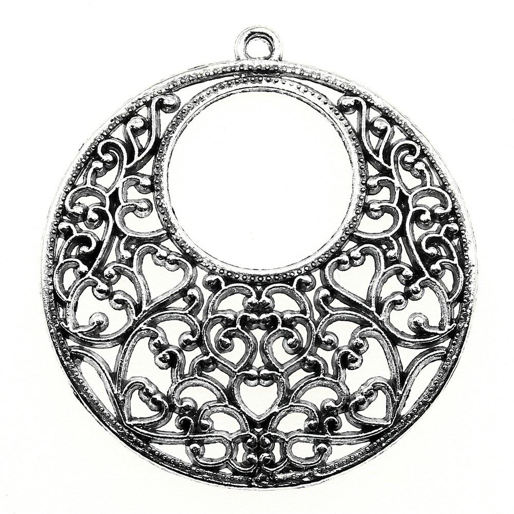 

5 шт. Изготовление ювелирных изделий полые резные серьги 41x38 мм для изготовления ювелирных изделий своими руками ручная работа B13665