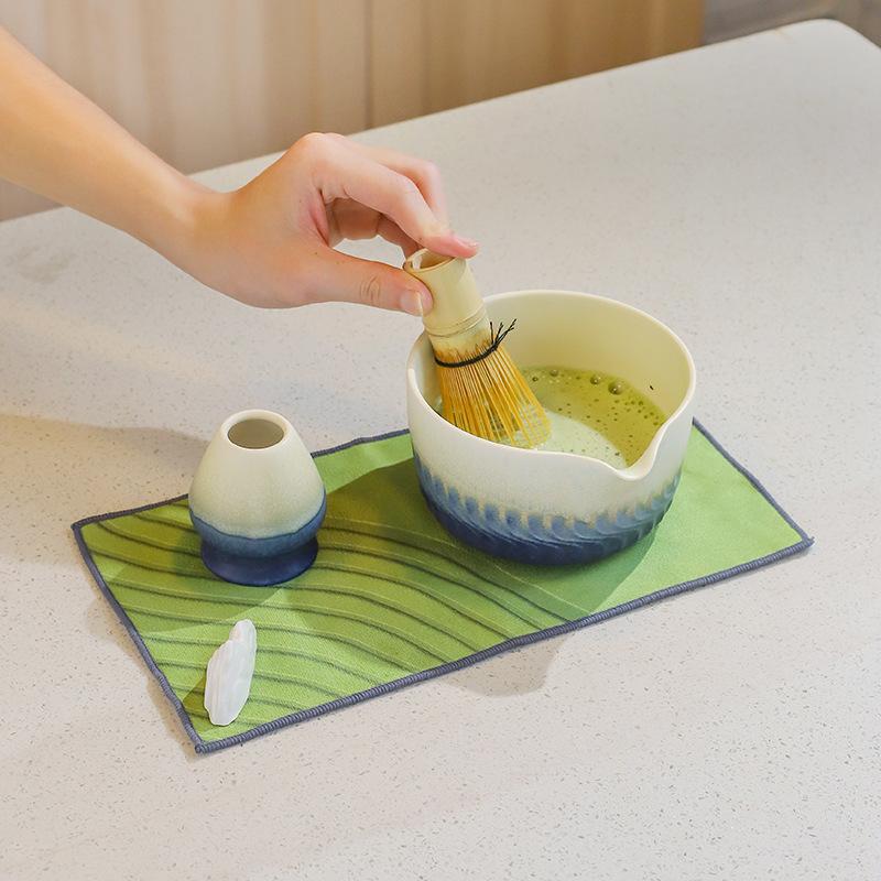 Japanese Matcha Tea Set Tranditional Bamboo Whisk Teaspoon Ceramic Bowl Matcha Spoon Matcha Whisk Set Tea-making Accessories New