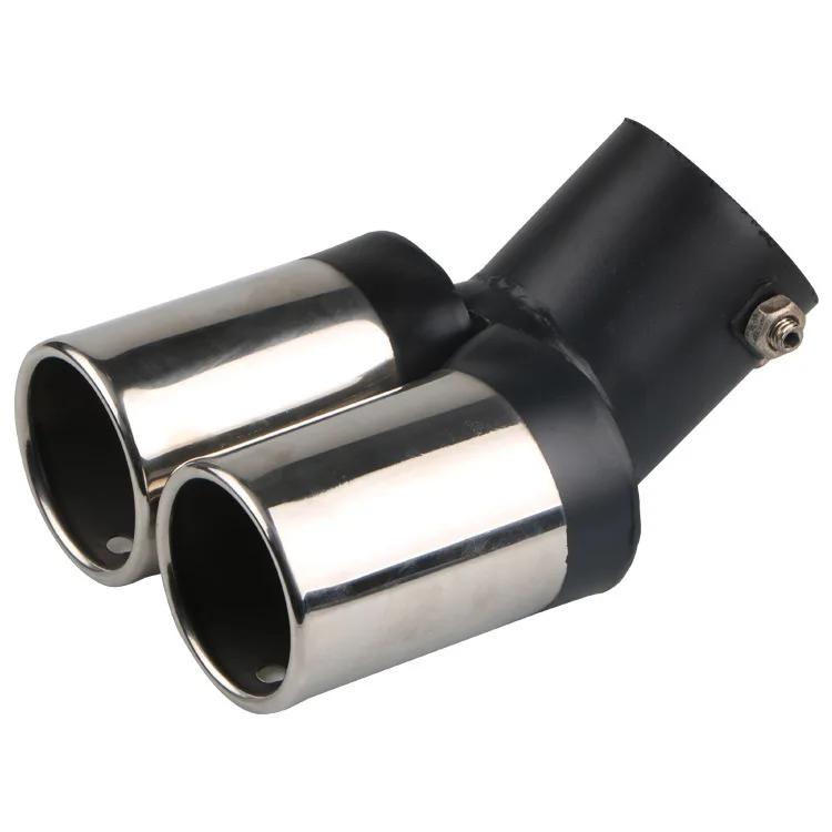 Universal Car Exhaust Muffler Tip Round Stainless Steel Car Exhaust Tip Chrome Round Exhaust Pipe Tail Muffler Tip Pipe