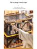 Foldable Transparent 5-Door Storage Box for Clothes, Quilts, Books, and Toys